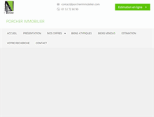 Tablet Screenshot of porcherimmobilier.com